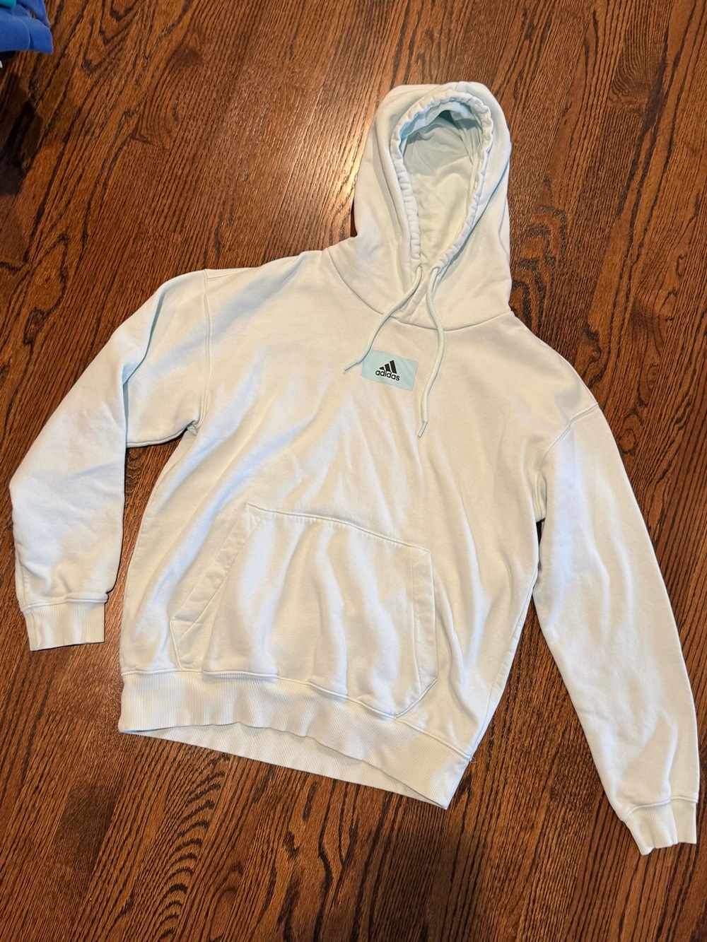 Adidas Men light blue hoodie sweatshirt size medium